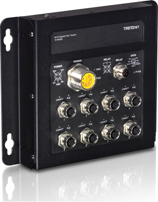 Изображение Trendnet Switch  8-Port Gbit Industrial PoE+ EN50155 M12