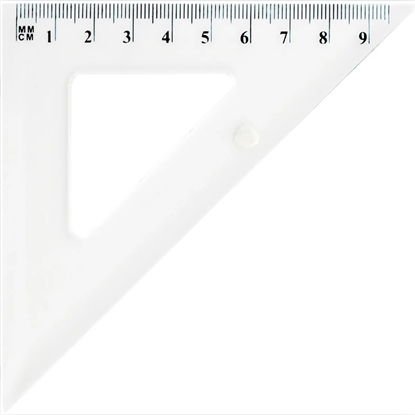 Picture of Trīsstūris 45*/10cm caurspīdīgs GR854T