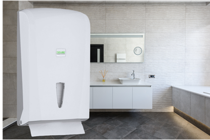 Picture of Turētājs dvieļu Z loksnēm, itilpība 400 loksnes, K21, balts, 74 x 54 x 44 cm, (14 gab/kast