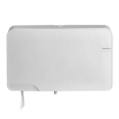 Picture of Turētājs tual. ruļļiem, Euro Quartz mini duo jumbo, 247x 407 x 145 mm, balts