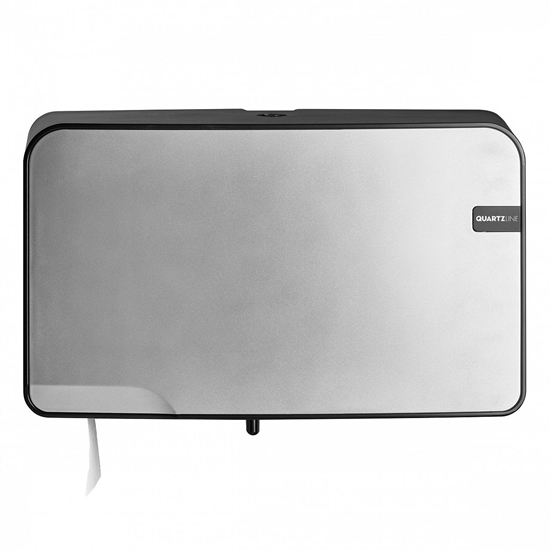 Picture of Turētājs tual. ruļļiem, QuartzLine Mini Duo Jumbo, sudrabs, 247x407x145 mm