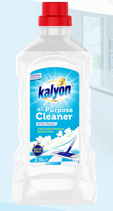 Picture of Universāls mazgāšanas līdzeklis grīdām KALYON White Flowers 1L (12gab/kastē)