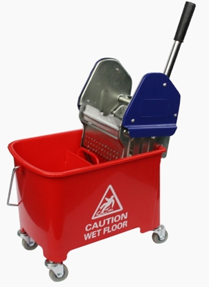 Picture of Uzkopšanas ratiņi HYGYEN vienvietīgs ar spiedpogu un netīrumu ūdens spaini