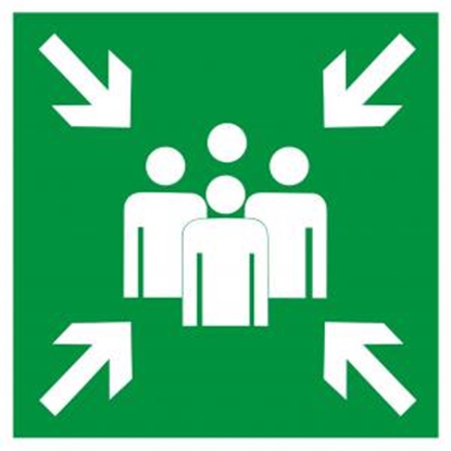 Picture of Uzlīme "Droša pulcēšanas vieta" 100x100mm