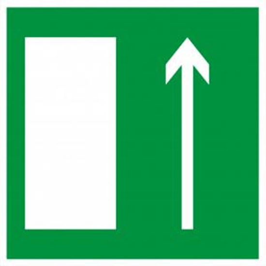 Picture of Uzlīme "Evakuācijas izeja"(uz augšu) 100x100mm