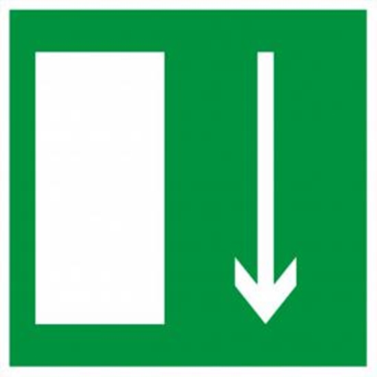 Picture of Uzlīme "Evakuācijas izeja"(uz leju) 100x100mm