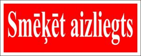 Picture of Uzlīme "Smēķēt aizliegts" 80x200mm
