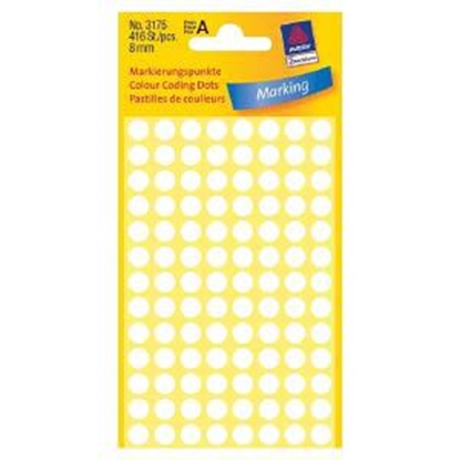 Picture of Uzlīmes apaļas 8mm/416gab. baltas Zweckform