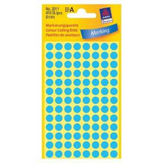 Picture of Uzlīmes apaļas 8mm/416gab. zilas Zweckform