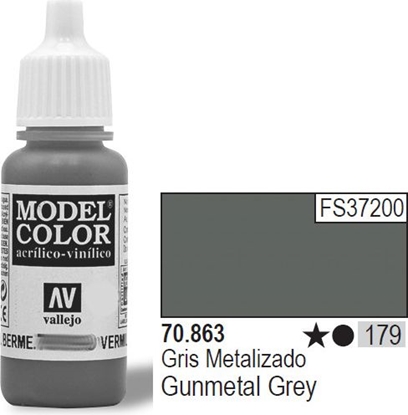 Attēls no Vallejo Farba Nr179 Gunmetal Grey 17ml - 70863