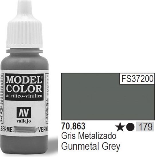 Picture of Vallejo Farba Nr179 Gunmetal Grey 17ml - 70863
