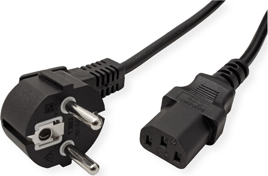Picture of Value Power Cable, straight IEC Conncector, black, 3 m