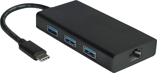 Picture of Value USB 3.2 Gen 1 Type C to Gigabit Ethernet Converter + Hub 3x USB 3.2 Gen 1 Type A
