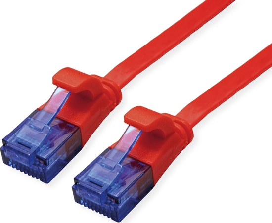 Изображение Value UTP Patch Cord, Cat.6A (Class EA), extra-flat, red, 1 m