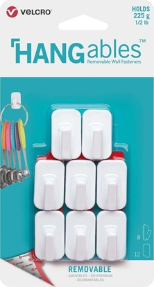 Изображение Velcro ® HANGables Mikro-Klebe-Haken 225g, 8 St. wiederablösbar, weiß
