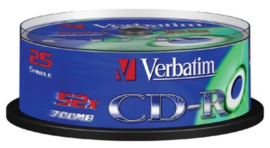Изображение Verbatim CD-R 80/700MB 52X 25pack EXTRA PROTECTION cake box