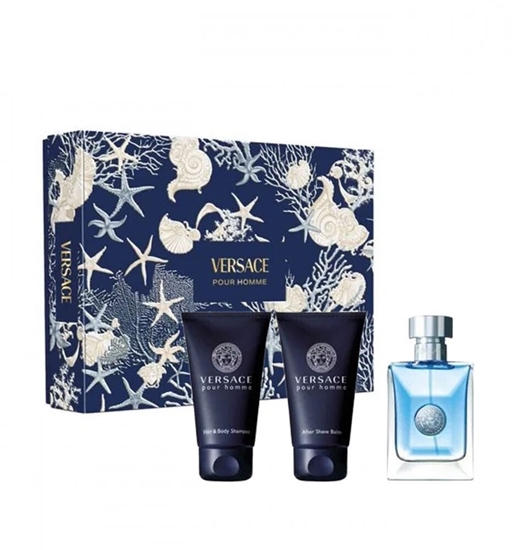 Picture of Versace Pour Homme set eau de toilette spray 50ml + shower gel 50ml + aftershave balm 50ml