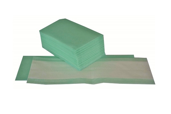 Picture of Vienreizējais mops ar līplenti, 3-slāņu, 42x13cm, mikrofibra,zaļš, (25gab)