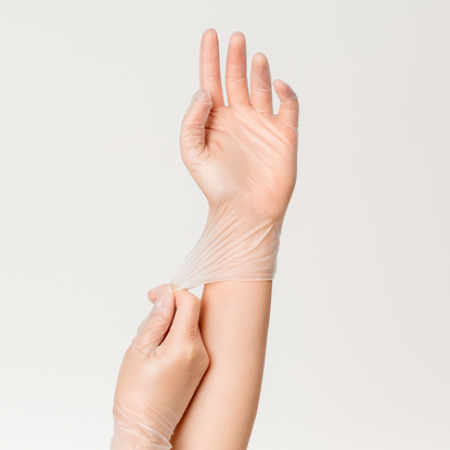 Attēls no Vinila cimdi Gentle Touch, 24cm, caurspīdīgi, S, 100gab., (10 iep/kastē)