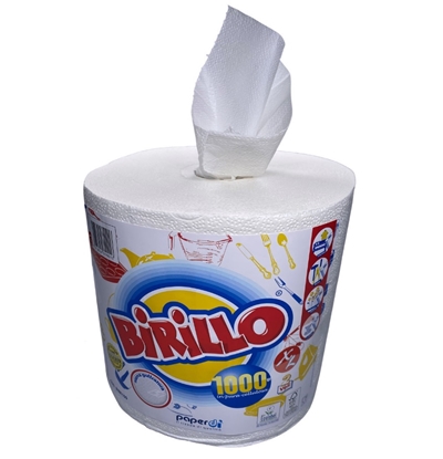 Attēls no Virtuves dvielis BIRILLO,  celuloze, 2-kārt., 97 m,  388 loksnes, d. - 24cm, 23 x 24 cm,