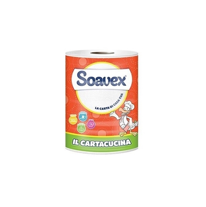 Attēls no Virtuves dvielis rullis, SOAVEX IL Cartacucina, celuloze, 3-kārt.25m, 110 loksnes,d-16cm