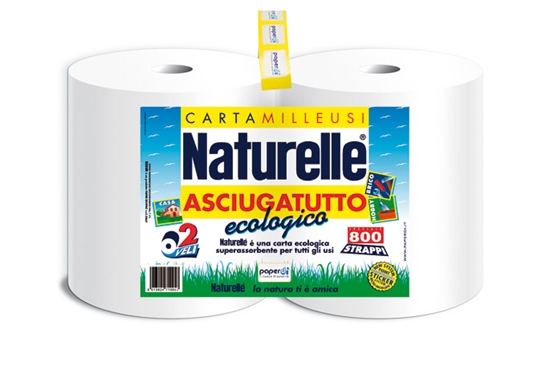 Picture of Virtuves dvielis, pārstrādātā celuloze, 2-kārt., 200 loksnes, 2 ruļļi/iep., 40m, d.20x22.8