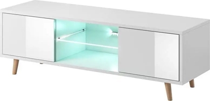 Изображение Vivaldi Meble RTV SWEDEN LE biay mat/biay poysk LED B 2K