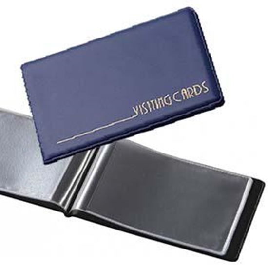 Picture of Vizītkaršu bloks 24 vizītkartēm tumši zils ECO