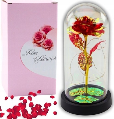 Picture of Wieczna Róa W Kopule Krysztaowa Owietlenie LED Czerwona 21x11cm