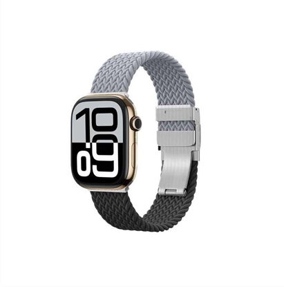 Изображение Zestaw 2 pasków AMAZINGTHING Blend Band do Apple Watch 45 / 46 / 49 mm - szaro-czarny / szary