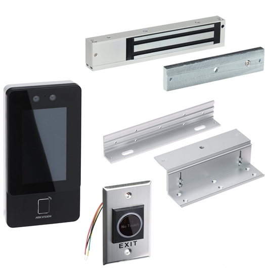 Picture of ZESTAW KONTROLI DOSTPU Z ROZPOZNAWANIEM TWARZY DLA JEDNEGO PRZEJCIA DS-KAS342 - 720p Hikvision