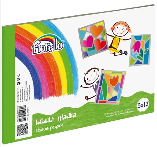 Picture of Zīdpapīrs A4 12 krāsas pa 5 lapas (60 lapas)