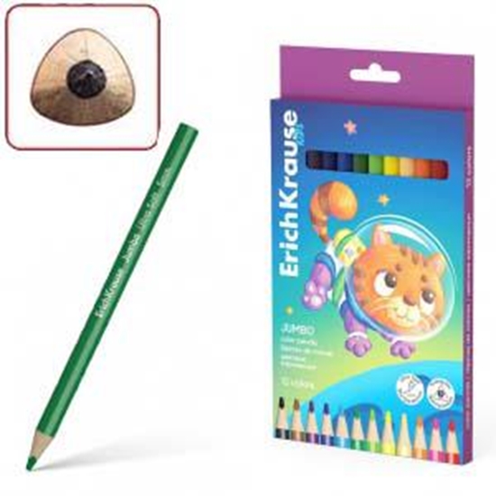 Picture of Zīmuļi krāsainie 12 krāsas trīsstūrveida Jumbo