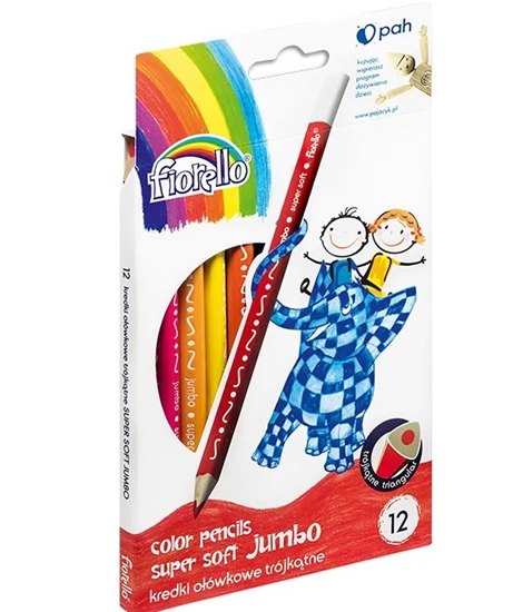 Picture of Zīmuļi krāsainie 12 krāsas trīsstūrveida Super