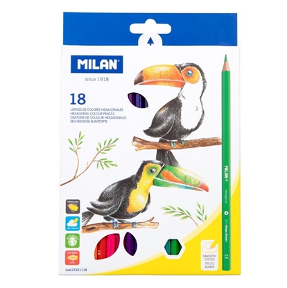 Attēls no Zīmuļi krāsainie 18 krāsas Milan