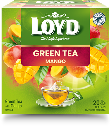Attēls no Aromatizēta zaļā tēja LOYD ar mango garšu 20x1,5g (maisiņos)