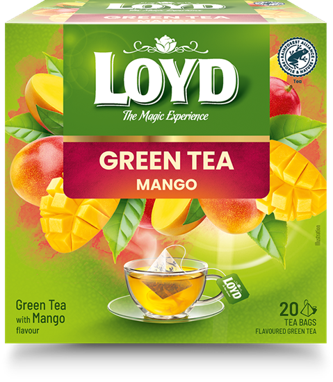 Picture of Aromatizēta zaļā tēja LOYD ar mango garšu 20x1,5g (maisiņos)