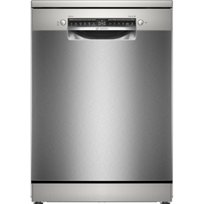 Picture of Bosch Dishwasher | SMS4HVI00E | Free standing | Width 60 cm | Number of place settings 14 | Number of programs 6 | Energy efficiency class D | Display | AquaStop function | Silver inox