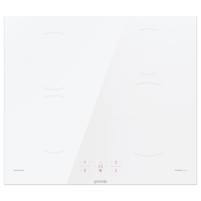 Attēls no Gorenje | Hob | GI6401WSC | Induction | Number of burners/cooking zones 4 | Touch | Timer | White | Display