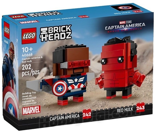 Picture of LEGO BrickHeadz Figurki Kapitan Ameryka i Czerwony Hulk (40668)