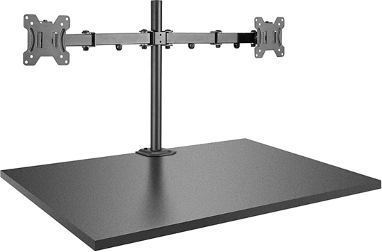 Picture of Lindy Dual Display Bracket with Pole and Desk Clamp