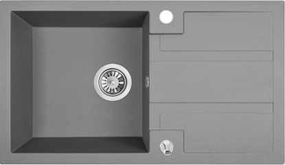 Picture of Gran. izlietne Barbados, 76x44x18cm,ar sif.,pelēka