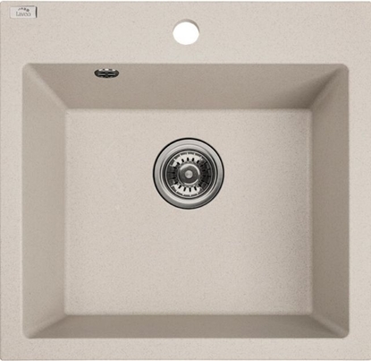 Picture of Granīta izlietne Alena 49x49x21.5cm ar sif.,bēša