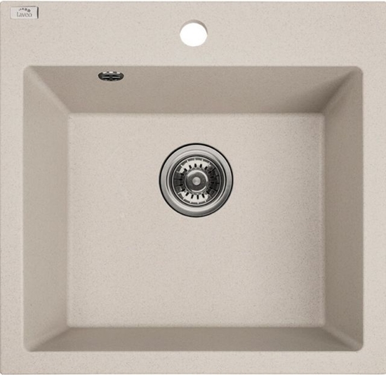 Picture of Granīta izlietne Alena 49x49x21.5cm ar sif.,bēša