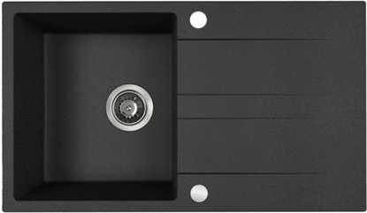 Picture of Granīta izlietne Laut 44x76x17cm,ar žāvētāju,melna