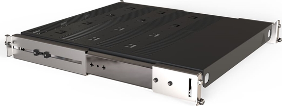 Picture of Schroff 19" Telescopic Shelf for Varistar, Novastar, Eurorack, 70 kg, RAL 7021, 553W 600D