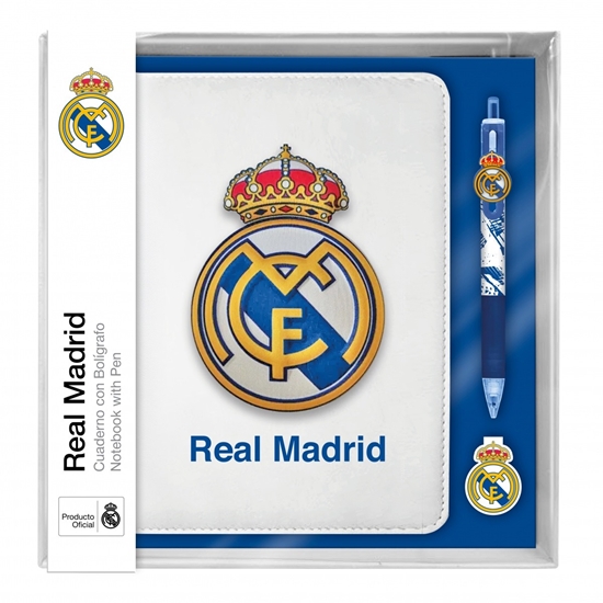 Picture of Zestaw notatnik z 10 kolorowym długopisem Real Madryt