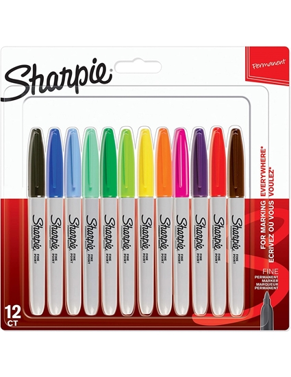 Picture of 1x12 Sharpie Permanentmarker F 12 colours