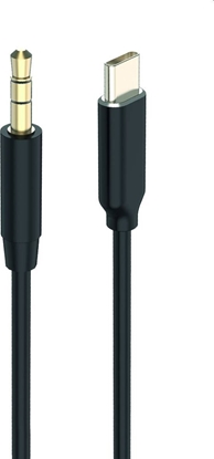 Attēls no 2GO Audiokabel AUX/MP3 für USB Type-C - Stereo 100cm schwarz