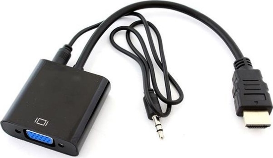Picture of Adapter AV Hertz HDMI - D-Sub (VGA) + Jack 3.5mm czarny